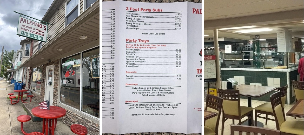 Palermo's Pizzeria Menu
